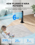 Midea FZ10-17JR Elegant Tower Fan with Remote Control