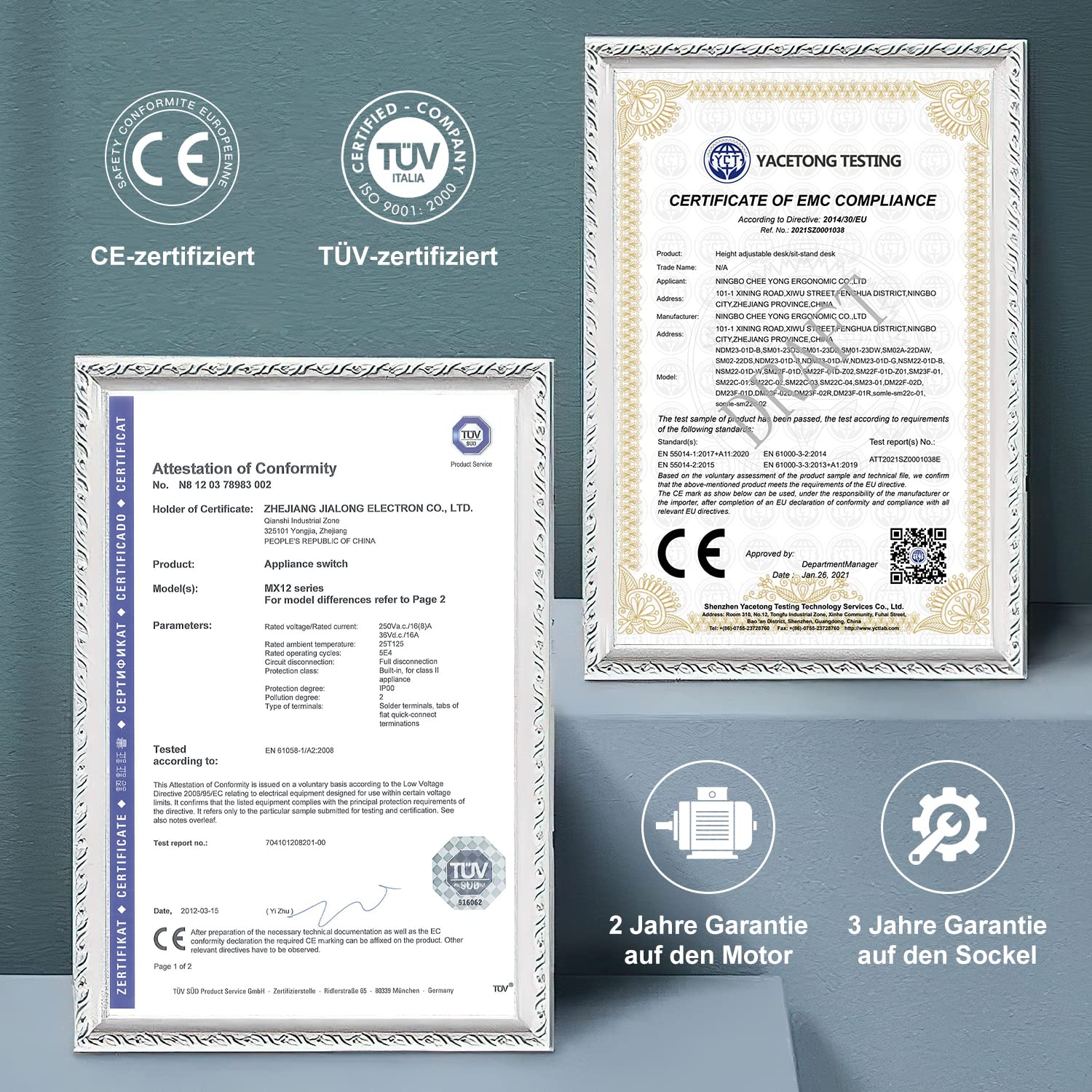 JUMMICO Höhenverstellbarer Schreibtisch Gestell mit USB-Buchse und Kabelwanne, Elektrisch Stufenlos Höhenverstellbar Ttischgestell mit Rollen, Steh Schreibtisch Stehpult（Schwarz）