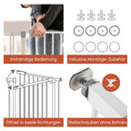 hauck Open N Stop KD + 9 cm Verlängerung, Weiß - Schutzgitter für Türen & Treppen, Breite Verstellbar 84-89 cm, 77 cm Hoch, ohne Bohren, für Kinder & Hunde, Einhändiges Öffnen in beide Richtungen