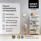 SmartStore Aufbewahrungsboxen 3er-Set 52L I Stapelbare Kunststoffbox mit Deckel I BPA-frei & lebensmittelecht I Organizer für Hauswirtschaftsraum oder Garage I durchsichtig und mit Clipverschluss