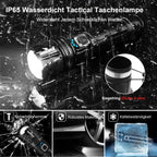 Shadowhawk Taschenlampe Led 500000 Lumen, Extrem Hell Taschenlampe USB Aufladbar Taktische Taschenlampen Mit holster XHP70.2, IP67 Wasserdicht 5 Lichtmodi für Camping Wandern Notfälle