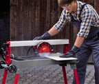 Einhell Radial-Fliesenschneidmaschine TE-TC 620 U (800 W, extra lange Zuglänge, robustes einklappbares Untergestell, Transporträder/-griff, 6-fach kugelgelagerte Motorführung)