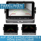 VSG24 7“ Element HD 2 Kameras Funk Rückfahrsystem Akku Magnet für Wohnmobil & LKW, KFZ Set kabellos inkl. Rückfahrkamera + Monitor, DIY Nachrüstung 12V-24V, Kamera digital, Auto Rückspiegel