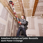 Einhell Akku-Trockenbauschleifer TP-DW 18/225 Li - Solo Power X-Change (Lithium-Ionen, inkl. Verlängerungsschlauch, Staubfangsack, Schleifpapier uvm. ohne Akku und Ladegerät)