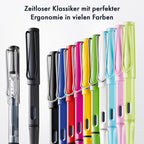 Lamy safari umbra Füller - Füllhalter mit ergonomischem Griff & schwarzer Stahlfeder in Strichbreite M - robuster ASA-Kunststoff - inkl. Tintenpatrone T 10 blau - Rechtshänder