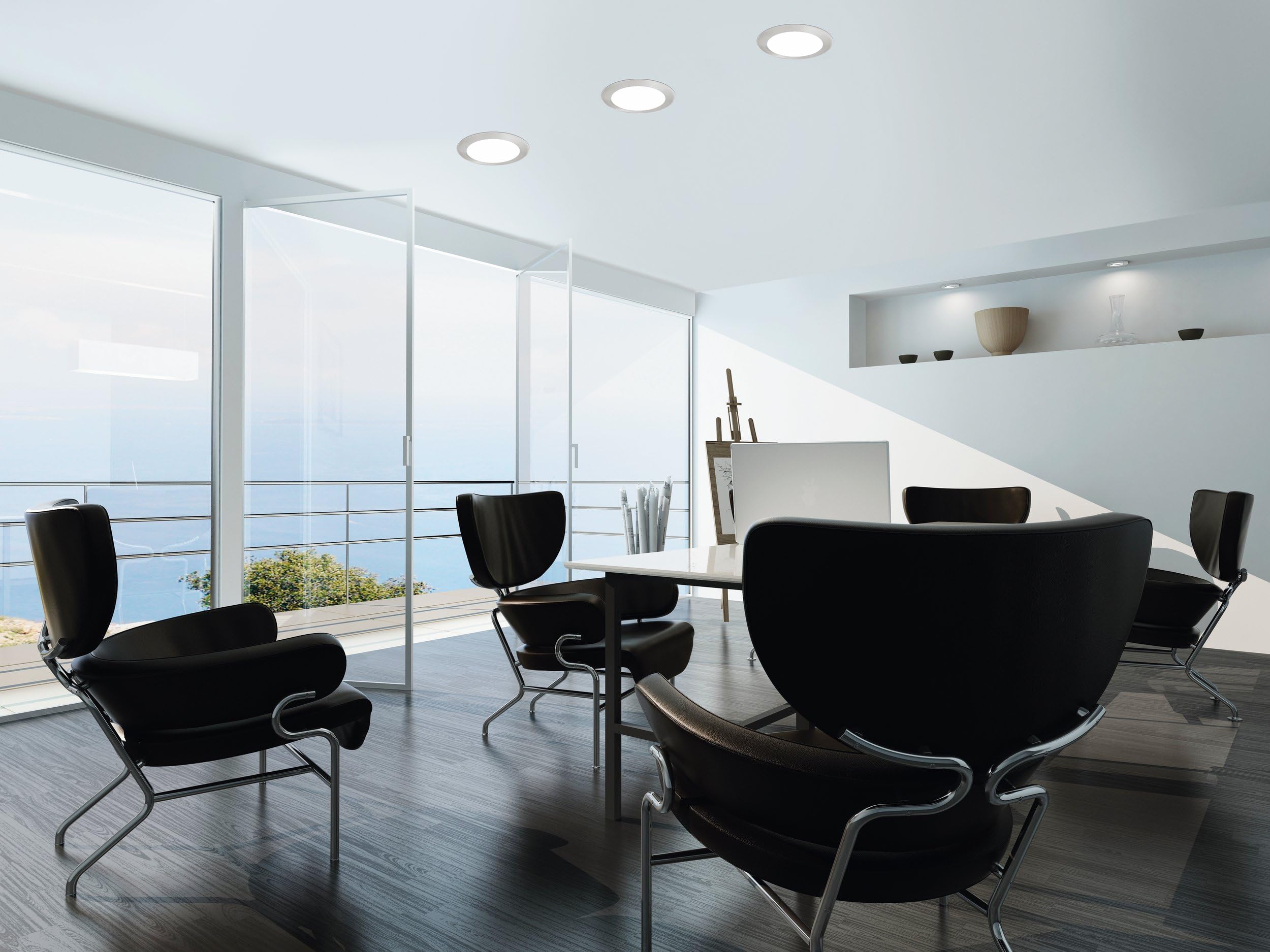EGLO connect LED Einbauleuchte Fueva-C, Smart Home Einbaulampe, Metall in Silber und Kunststoff in Weiß, Ø 17 cm, dimmbar, Weißtöne und Farben einstellbar