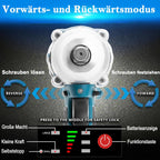 Akku Schlagschrauber für Makita 18V Batterien,700 N.m 1/2" Bürstenloser Akku-Drehschlagschrauber mit 2 X 4.0Ah Akkus,5 Stecknüsse und Schnellladegerät,Elektro Schlagschrauber für Haus und Auto