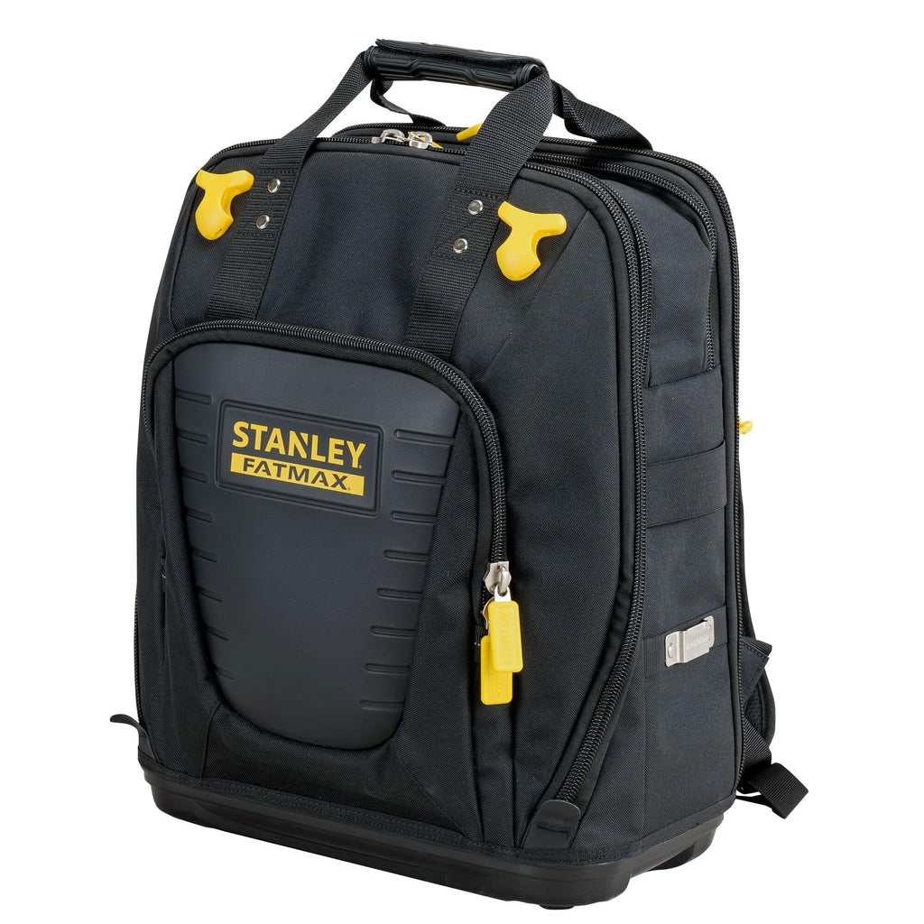 STANLEY FatMax Arbeitsrucksack (Werkzeugrucksack für die Baustelle & Werkstatt, praktische & übersichtliche Innenaufteilung, wasserdichter Kunststoffboden, gepolsterter Rücken) FMST1-80144