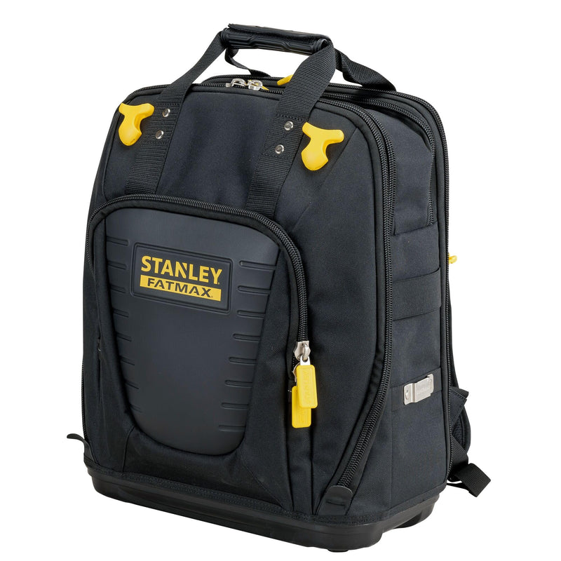 STANLEY FatMax Arbeitsrucksack (Werkzeugrucksack für die Baustelle & Werkstatt, praktische & übersichtliche Innenaufteilung, wasserdichter Kunststoffboden, gepolsterter Rücken) FMST1-80144