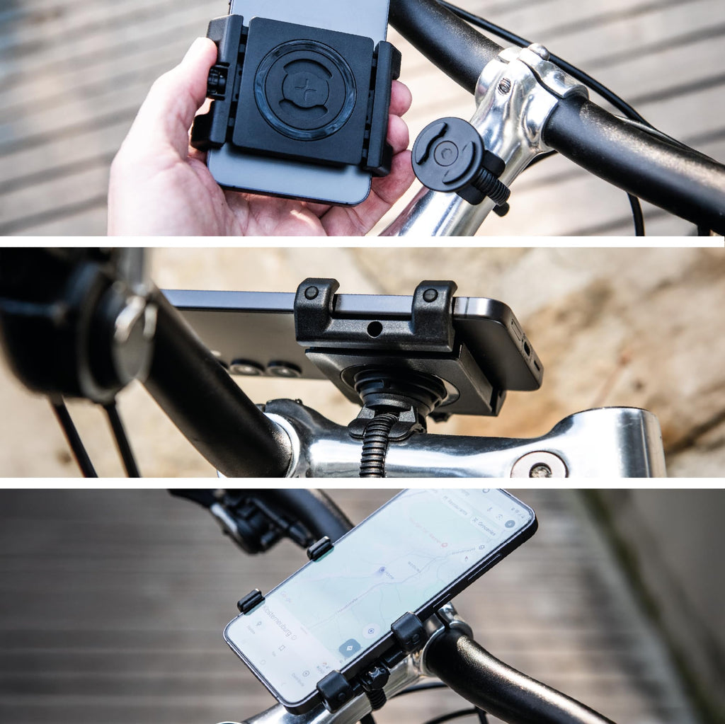 SP CONNECT Fahrrad-Handyhalterung | SPC+ | Universeller Handyhalter für Fahrradlenker | Motorradhandyhalterungen für alle Smartphone Handys wie iPhone Samsung | Mountainbike Rennrad Handy Halterung