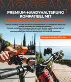 Handyhalterung Motorrad 【Doppelte Antivibrations-Technologie】mit Aluminiumkörper und Ring Motorrad Handyhalterung 5,4 bis 7,2" Handyhalter Fahrrad 【Schnellverschluss】 Phone Holder Bike als Geschenk