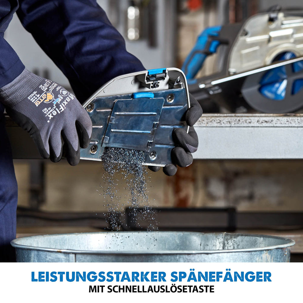 Evolution Metallkreissäge S210CCS | Kaltsäge Kreissäge Tauchsäge 1800W Inkl. Ø 210 mm HM-Sägeblatt Schneidet Baustahl, Metall | Schienenkompatibel Kaltkreissäge | Scie Circulaire mit Führungsschiene