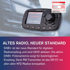 Albrecht DR 57 DAB+ Autoradio-Adapter, zum kabellosen Aufrüsten von KFZ-Radios, DAB+ & Musik-Streaming, inkl. Freisprechfunktion, 27257, schwarz