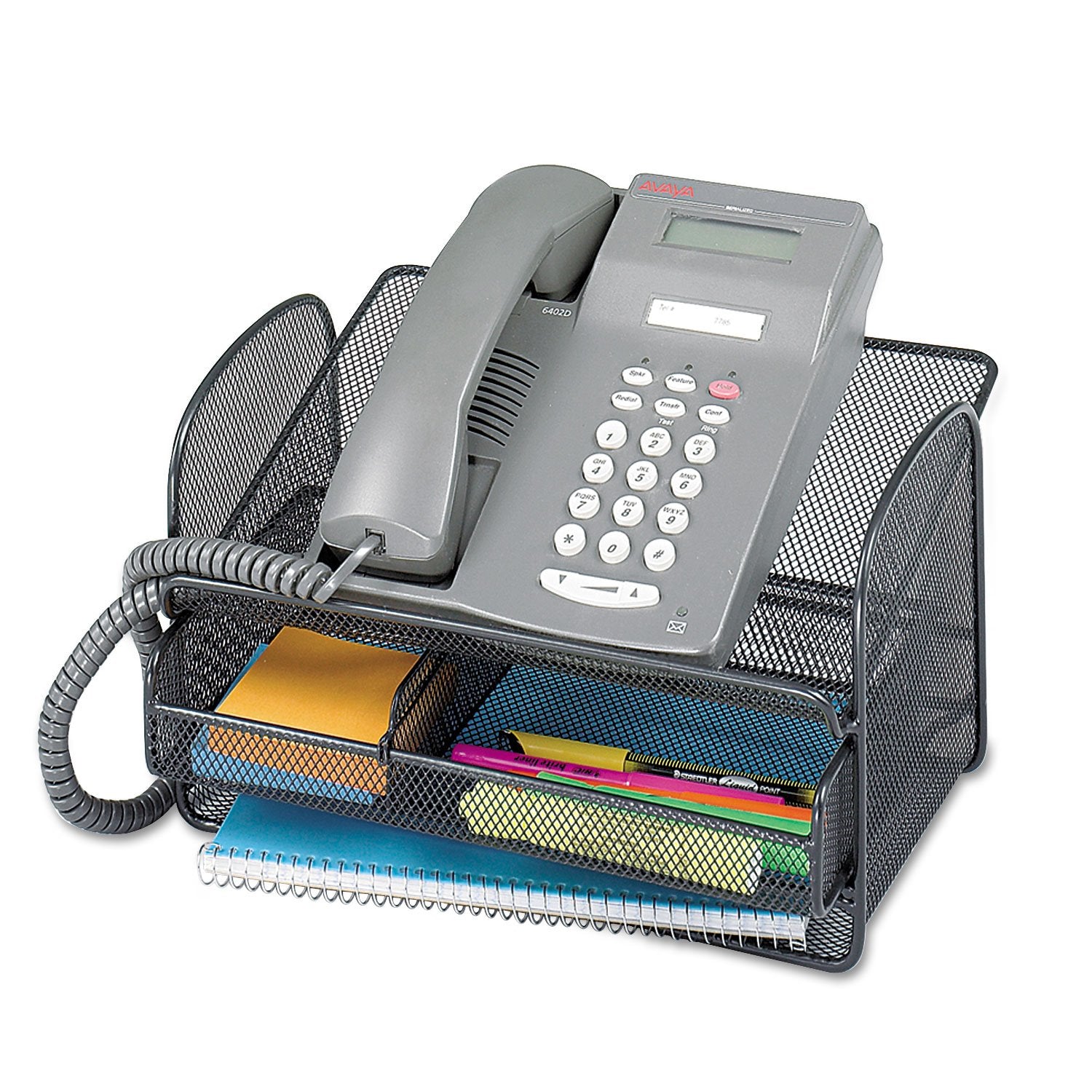 Safco Onyx Telefonständer aus Metallgitter - schwarz