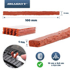 HASKYY Reifenreparaturset Reifenflickzeug Auto Reifen Reparatur Kit 53tlg - All in One Pannenset für Auto, Motorrad, ATV, SUV - Gummistreifen, Ventilwerkzeug, T-Griff & Cutter