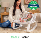 Ingenuity Keep Cozy 3-in-1 Baby Wippe, Sitz und Schaukel für Babys bis Kleinkinder, mit Vibrationen und Spielzeugstange, 0-30 Monate, Bär Linden