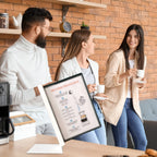 Leviatan 10 Stück Sichttafelsystem, Sichttafel, Präsentationsfolien A4, Abklappbare Folie, Robuste Rahmenkonstruktion, 10 Rahmen in 5 Farben, Für Büro, Produktion & Supermarkt, Mehrfarbig