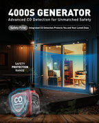 ERAYAK 4000W Notstromaggregat Leise Benzin Inverter Stromerzeuger Stromaggregat Generator Stromgenerator mit Ölsensor ECO-Modus für Camping, Wohnmobile (EYG4000S)