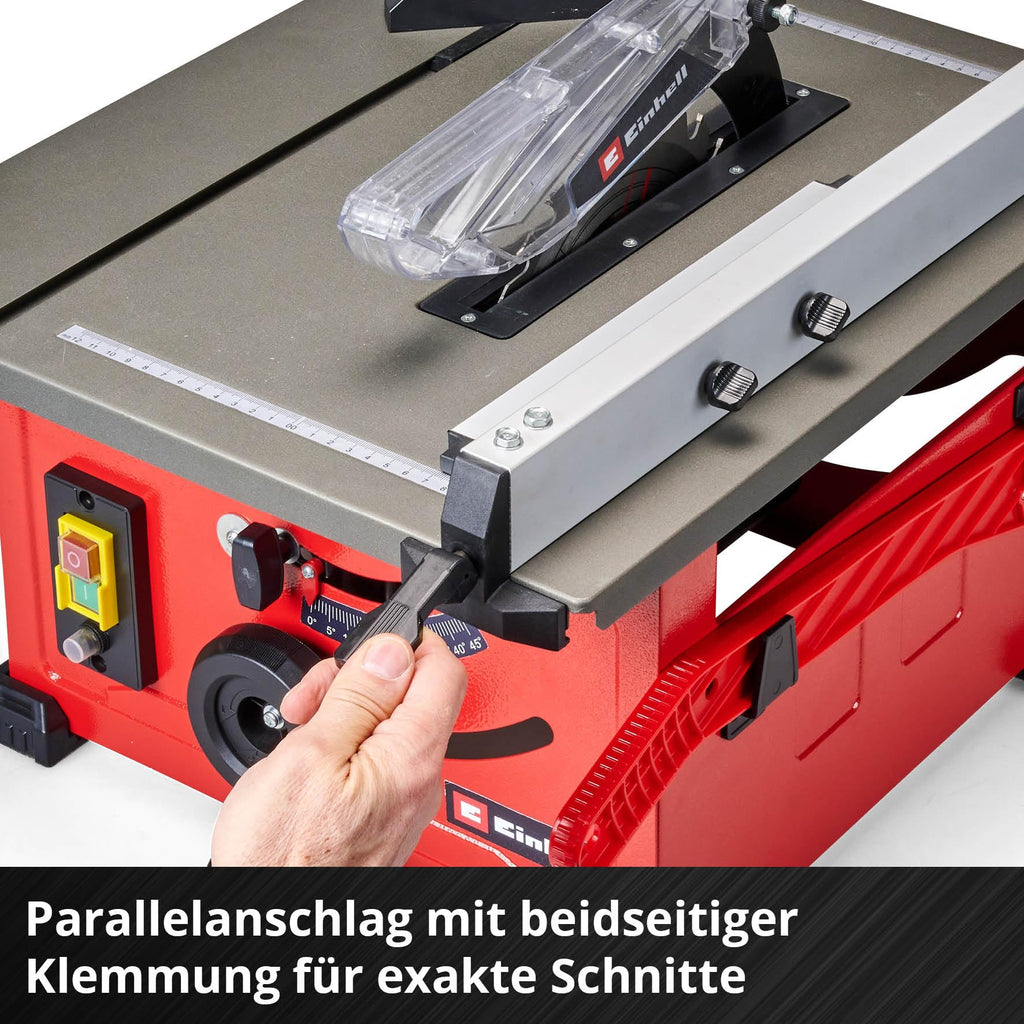 Einhell Tischkreissäge TC-TS 8 (1200 Watt, 45 mm Schnitthöhe, Ø 210 mm Sägeblatt, Winkelanschlag, Parallelanschlag, Absauganschluss im Gehäuse)