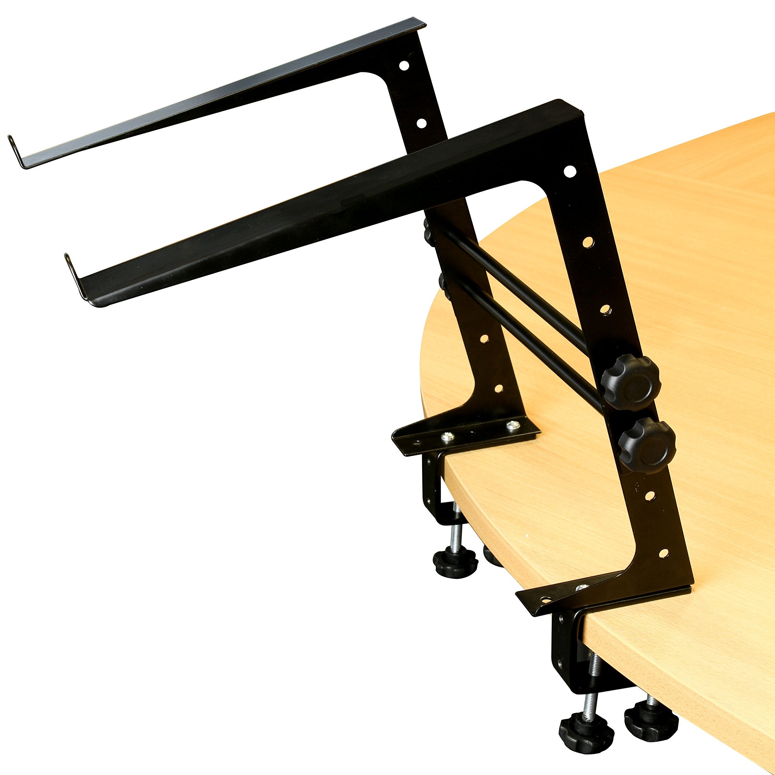 RockJam RJLP1 Adjustable Desk Mounted Desktop Laptop Stand Laptop Riser and DJ Controller Stand