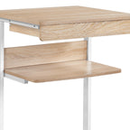 Yaheetech Schreibtisch Computertisch Büromöbel PC Tisch Bürotisch Arbeitstisch aus Holz und Stahl mit Ablage und Schublade 79 x 56 x 51cm