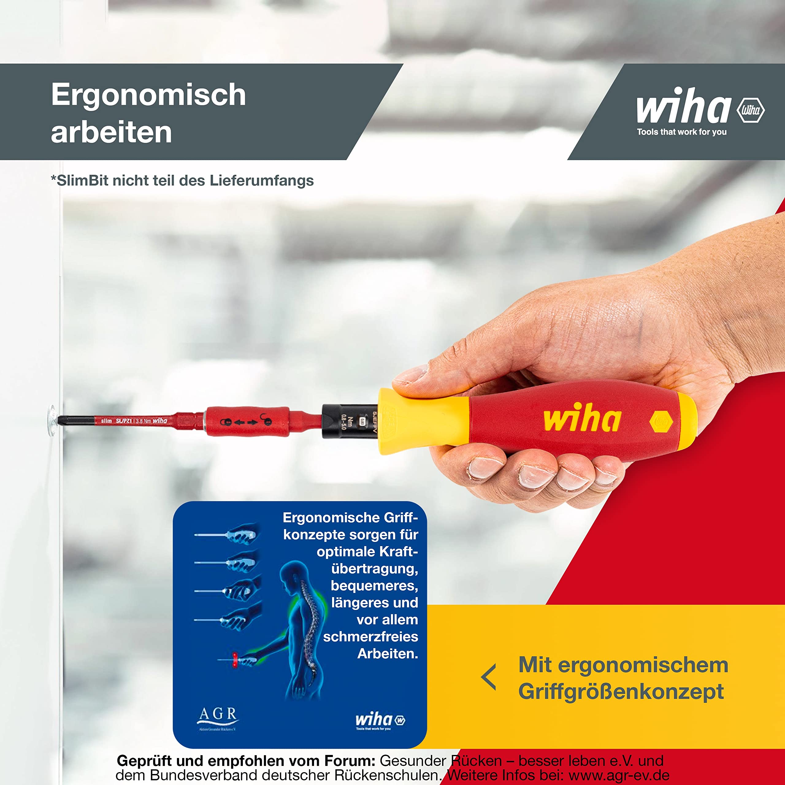 Wiha verstellbarer VDE Drehmoment Schraubendreher TorqueVario®-S electric (26626) variabel einstellbar I 0,8-5Nm I I in praktischer Kunststoffbox mit digitaler Anzeige