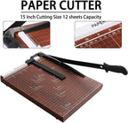 COOCHEER Papierschneider, Profi A3 Hebelschneider Fotoschneider Schneidegerät für Schule & Büro, Grifflänge: 550mm, aus Holz
