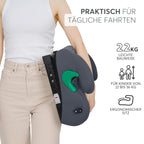 KikkaBoo i-Pop Kindersitzerhöhung Auto Kinder, i-Size, Isofix, 22-36 kg, Gruppe 3, 7-12 Jahre, Autositz Sitzerhöhung, Schwarz