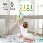 Uanlauo 150x150cm Laufstall mit Spielmatte, XXL Kinder Laufgitter, Innen & Außen Baby-Aktivitätsbereich mit Reißverschlusstür und 4 Ziehringen