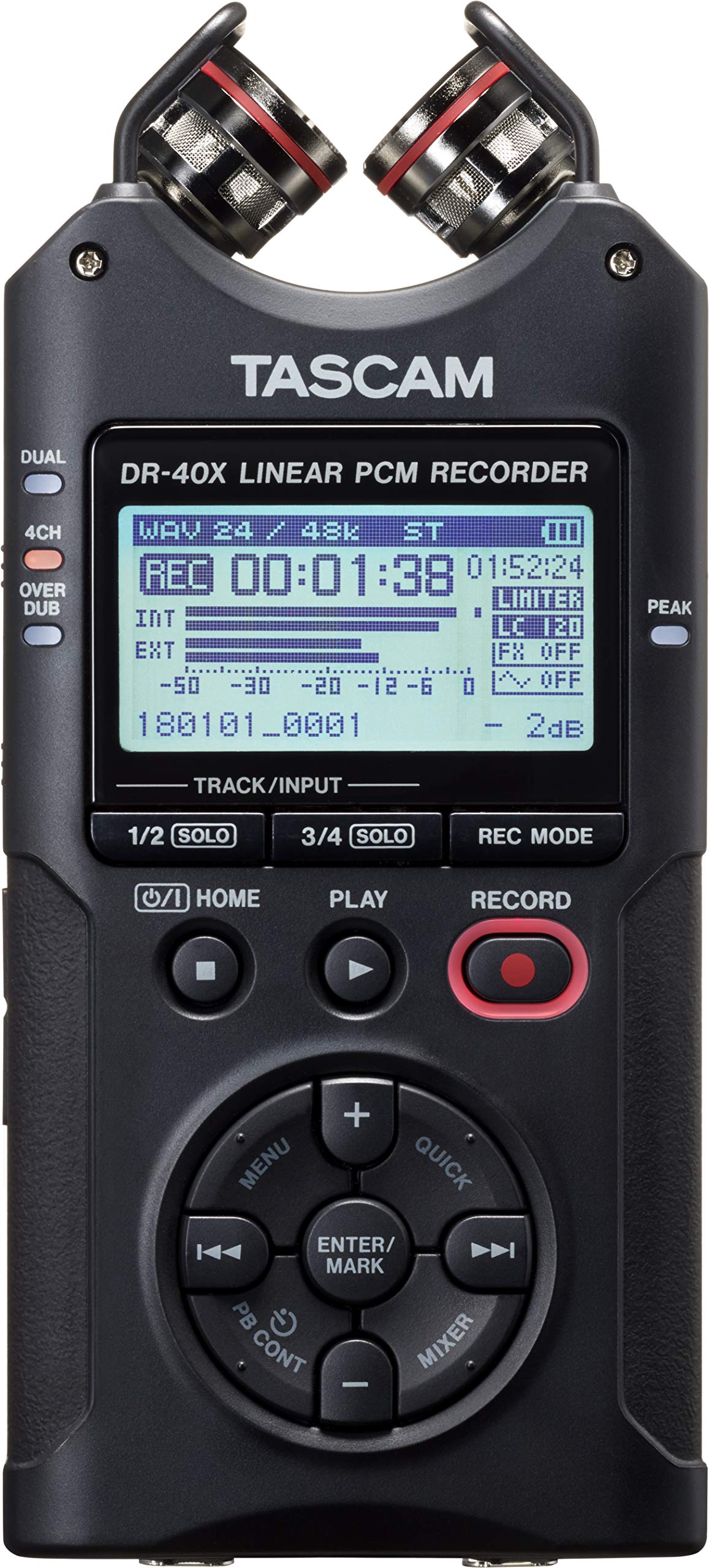Tascam DR-40X Tragbarer Vierspur-Audiorecorder und USB-Interface