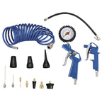 Scheppach Kompressor HC25o (1100W, 24 L,8 bar, Ansaugleistung 165 l/min, Druckminderer, ölfrei) - inkl. 13-teiligem Druckluft-Werkzeug-Set + 5 m Spiralschlauch