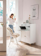 Schildmeyer Sekretär Serie Rena 500, 153502, weiß, 65,2 x 39 x 101,7 cm