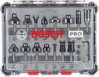 Bosch 15x PRO Fräser-Set gemischt (für Weichholz, Hartholz, Ø 13/16/13/35/25/16/32/32/27/29/19/25/8/10/16 mm, Professional Zubehör Handfräse, Kantenfräse)