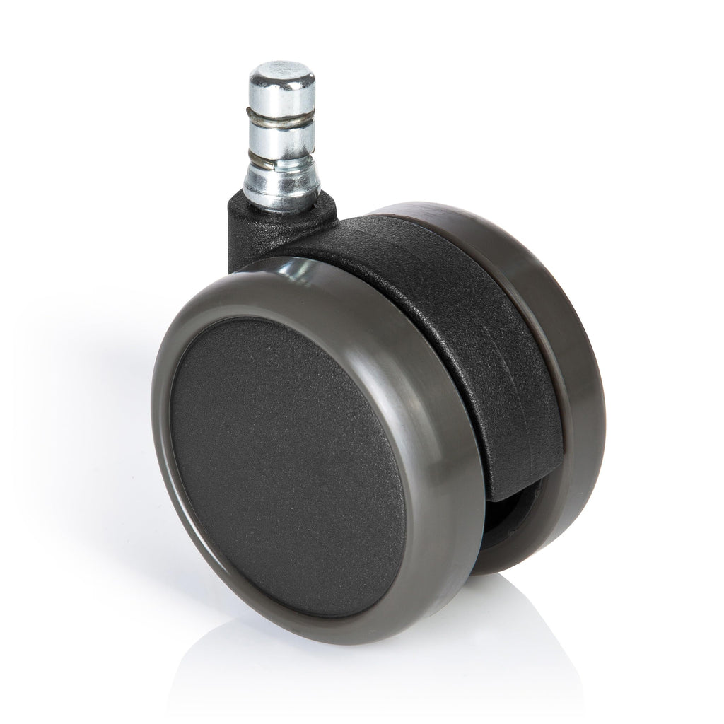 hjh OFFICE 619025 5X Hartbodenrollen 11mm / 65mm ROLO No-Noise Stuhlrollen für Harte Böden (5er Pack)