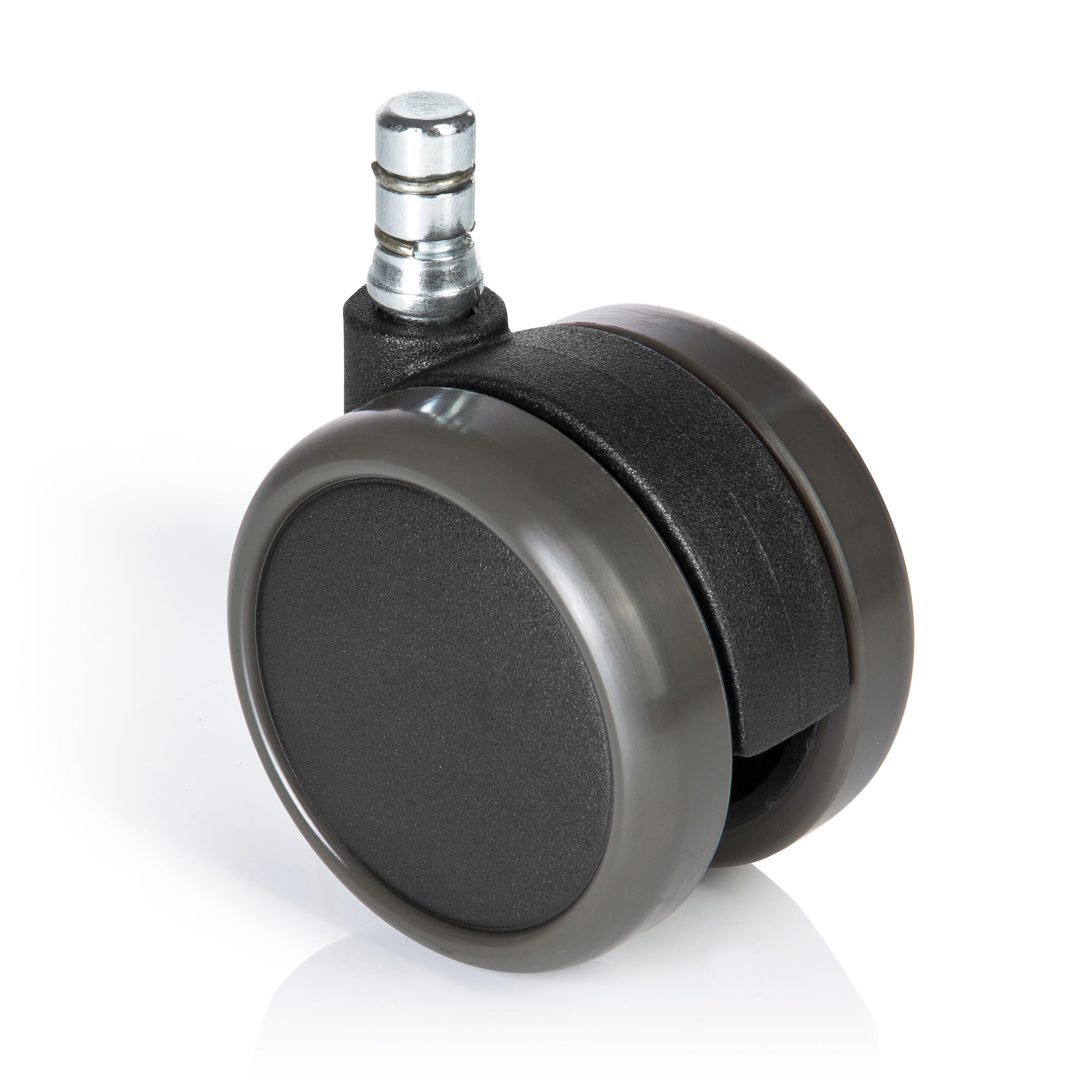 hjh OFFICE 619025 5X Hartbodenrollen 11mm / 65mm ROLO No-Noise Stuhlrollen für Harte Böden (5er Pack)