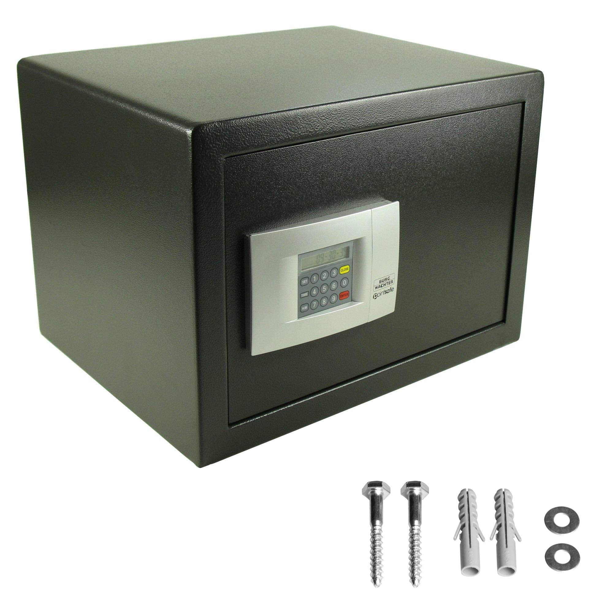 Burg-Wächter Hoteltresor mit elektronischem Zahlenschloss, Point-Safe, 38,8 l, 20,5 kg, P 3 E KA 4, Schwarz