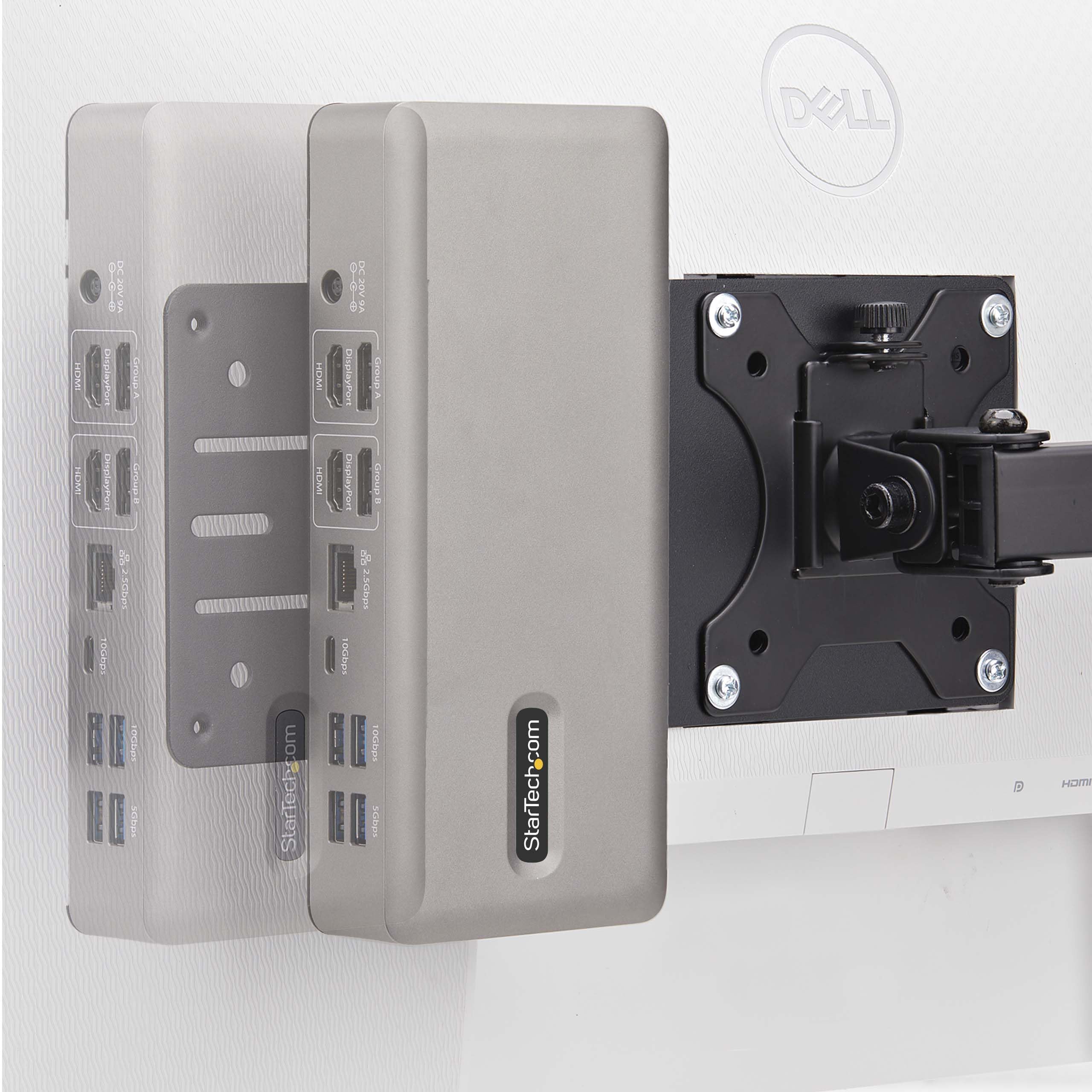 StarTech.com VESA Halterung für Mini Pc/NUC/Thin Clients oder Docking Stationen, Adapterplatte, VESA 75x75/100x100 Kompatibel