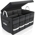 Oasser Kofferraumtasche Kofferraum Organizer mit Deckel Auto Organizer Autotasche Box Praktisch Wasserdicht Rutschfest Faltbar mit Aluminium Griffe Reflexstreifen