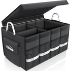 Oasser Kofferraumtasche Kofferraum Organizer mit Deckel Auto Organizer Autotasche Box Praktisch Wasserdicht Rutschfest Faltbar mit Aluminium Griffe Reflexstreifen