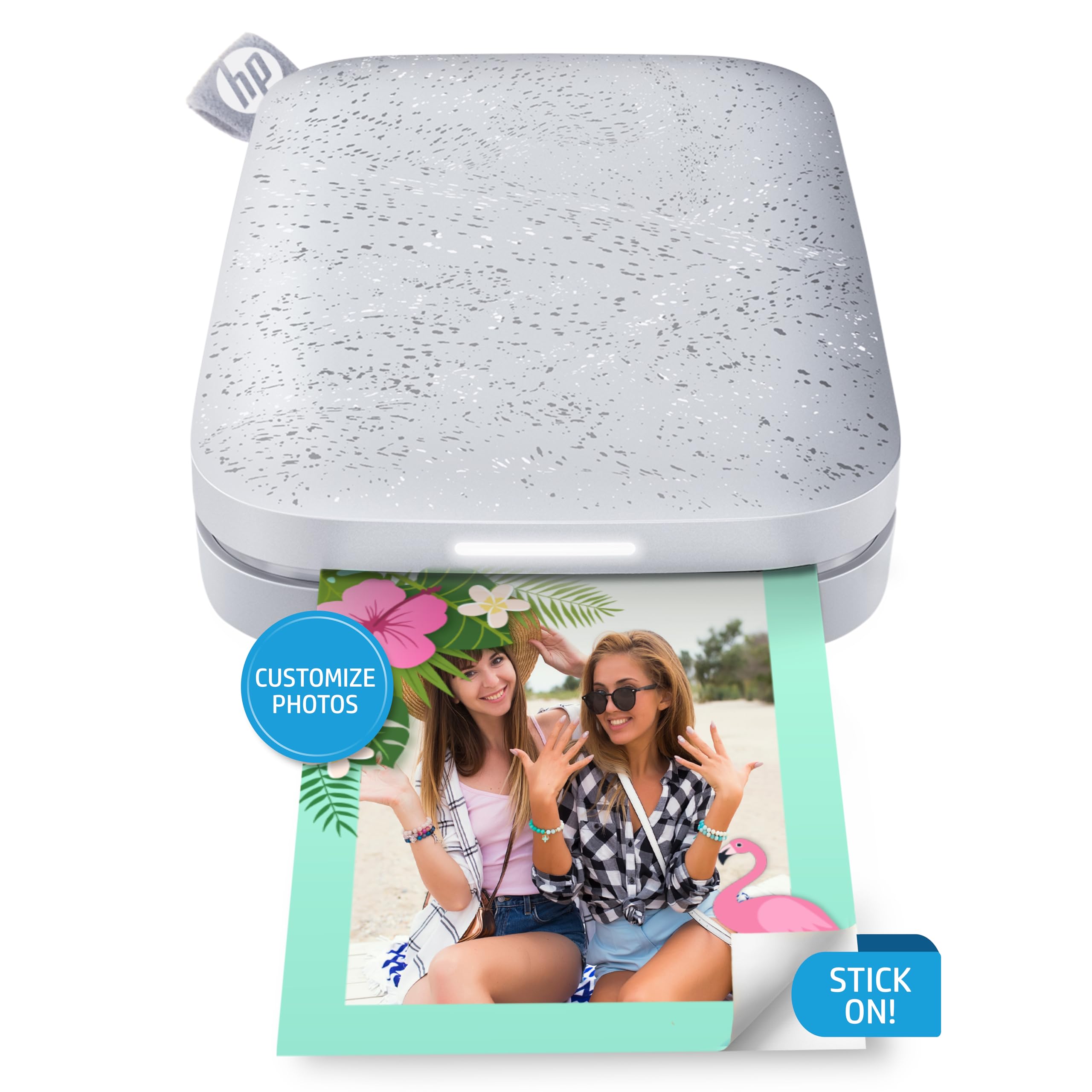 HP Sprocket tragbarer Instant-Fotodrucker, 5,1 x 7,6 cm, (Weiß) Starterpaket