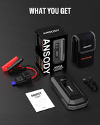 Ansody 3000A Starthilfe Powerbank PKW Mit HochleistungsStarthilfeMitKraftvollemStart LED