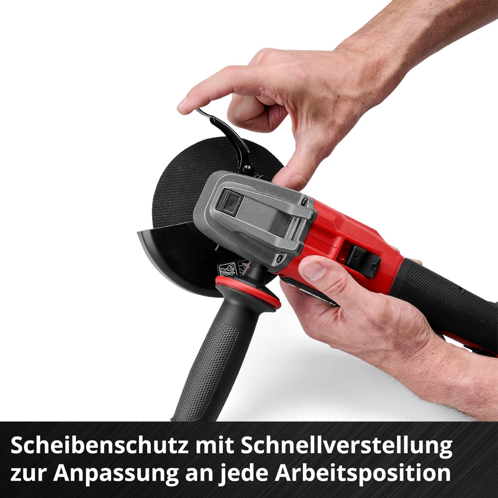 Einhell Professional Akku-Winkelschleifer AXXIO 18/125 Power X-Change (18 V, 700 W, 125 mm Scheiben-Ø, 33 mm Schnitttiefe, Brushless, Softstart, ohne Trennscheibe, ohne Akku)