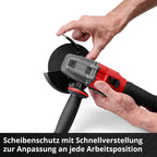 Einhell Professional Akku-Winkelschleifer AXXIO 18/125 Power X-Change (18 V, 700 W, 125 mm Scheiben-Ø, 33 mm Schnitttiefe, Brushless, Softstart, ohne Trennscheibe, ohne Akku)