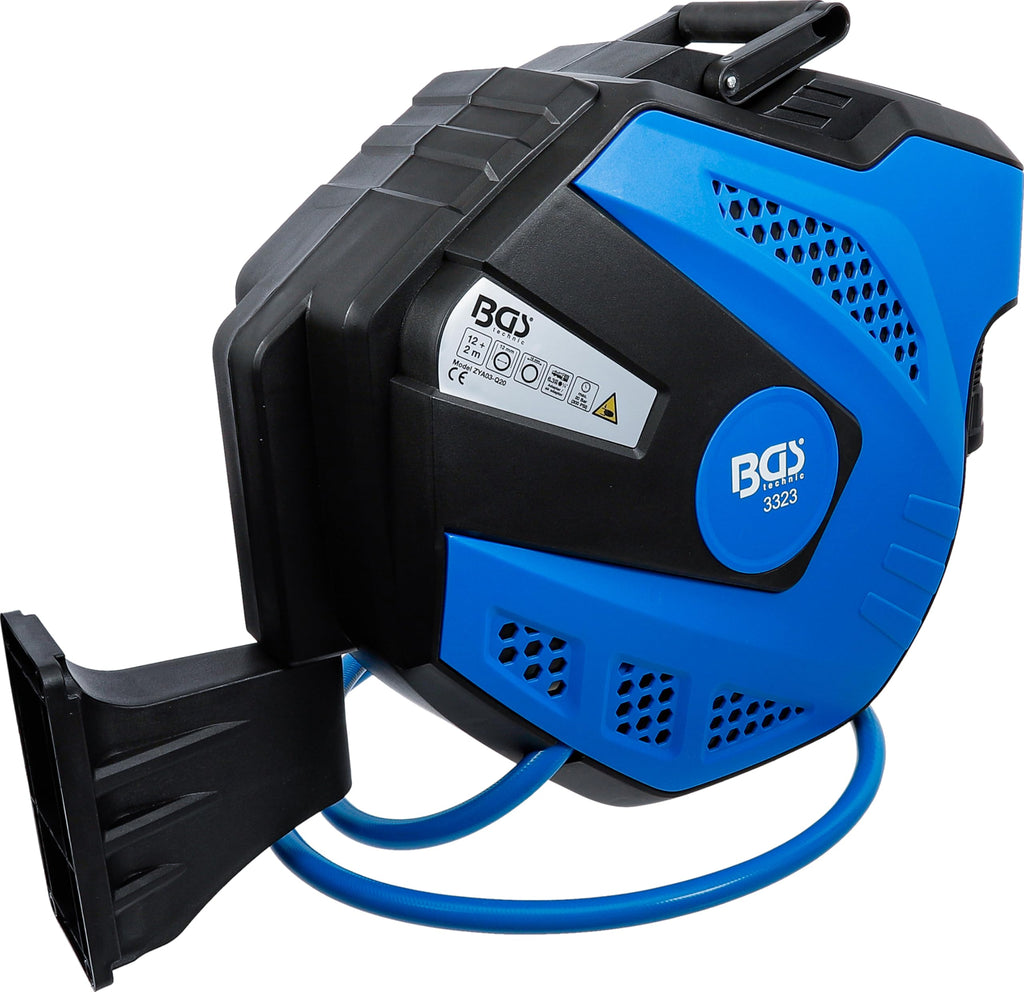 BGS 3323 | Druckluftschlauch mit Aufroller | automatisch | 12 m + 2 m