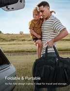 besrey Kraxe Kindertrage mit Aufbewahrungstasche, tragbare Kinderrückentrage für Reise, Kinderkraxe wandern für 6-36 Monate, Tragesitz bis 18 kg, zusammenklappbare