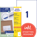 AVERY Zweckform 3478-200 Universal Etiketten (200 plus 20 Klebeetiketten extra, 210x297mm auf A4, bedruckbare Versandetiketten, selbstklebende Versandaufkleber mit ultragrip) 220 Blatt, weiß