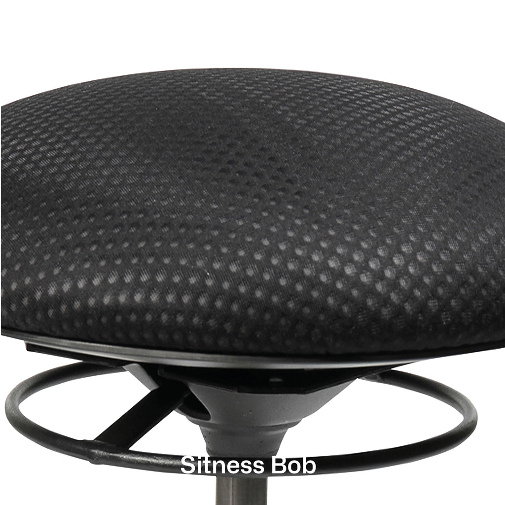 Topstar Bürohocker Sitness Bob Alu poliert schwarz, 57.0 x 38.5 x 38.5