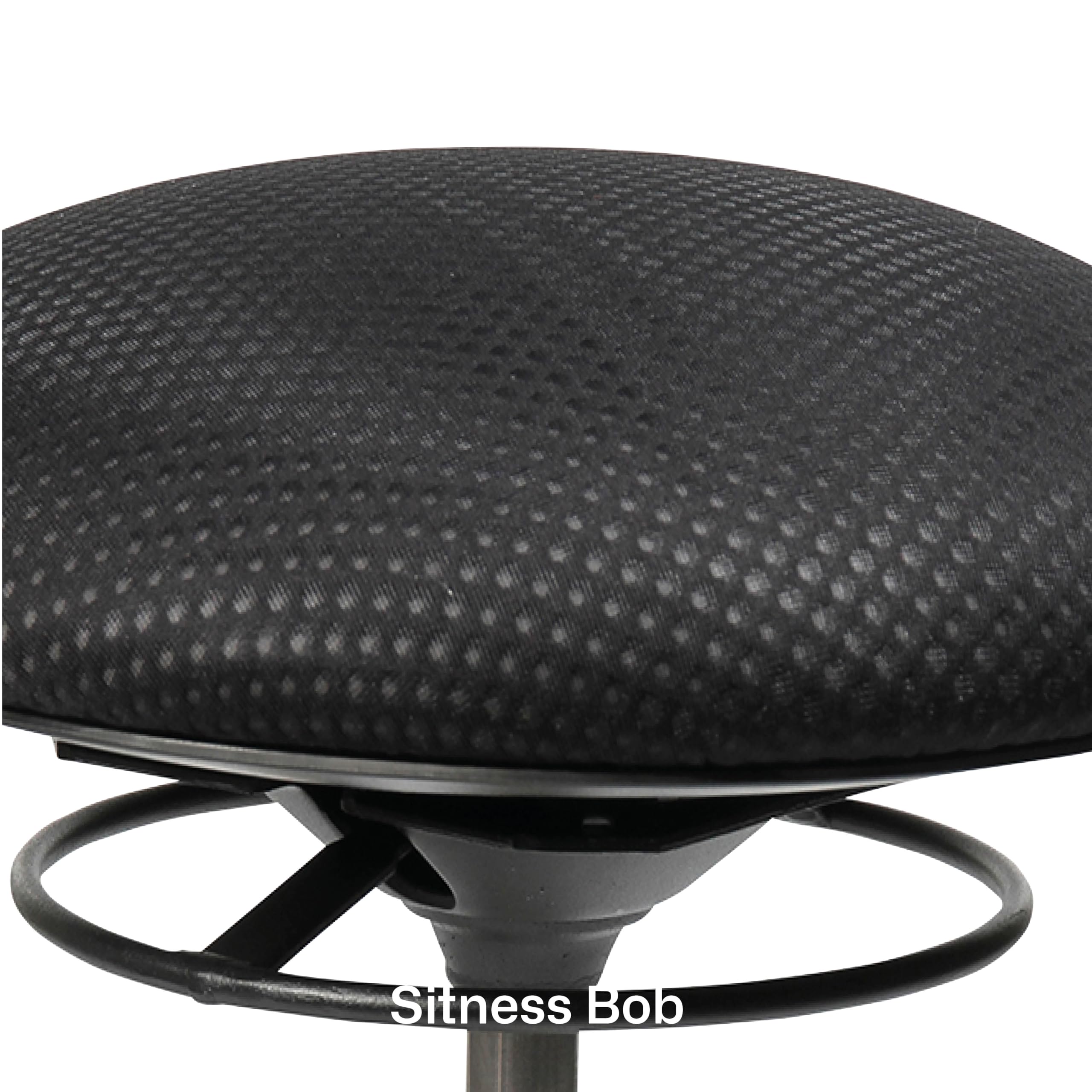 Topstar Bürohocker Sitness Bob Alu poliert schwarz, 57.0 x 38.5 x 38.5