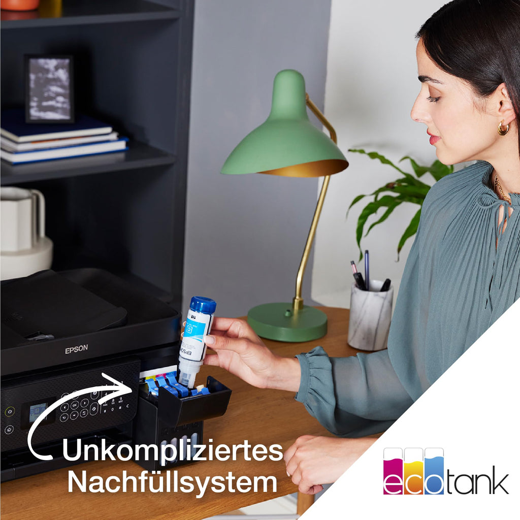 Epson EcoTank ET-4800 A4-Multifunktions-Wi-Fi-Tintentankdrucker, mit einem im Lieferumfang enthaltenen Vorrat an Tinten bis zu 3 Jahren