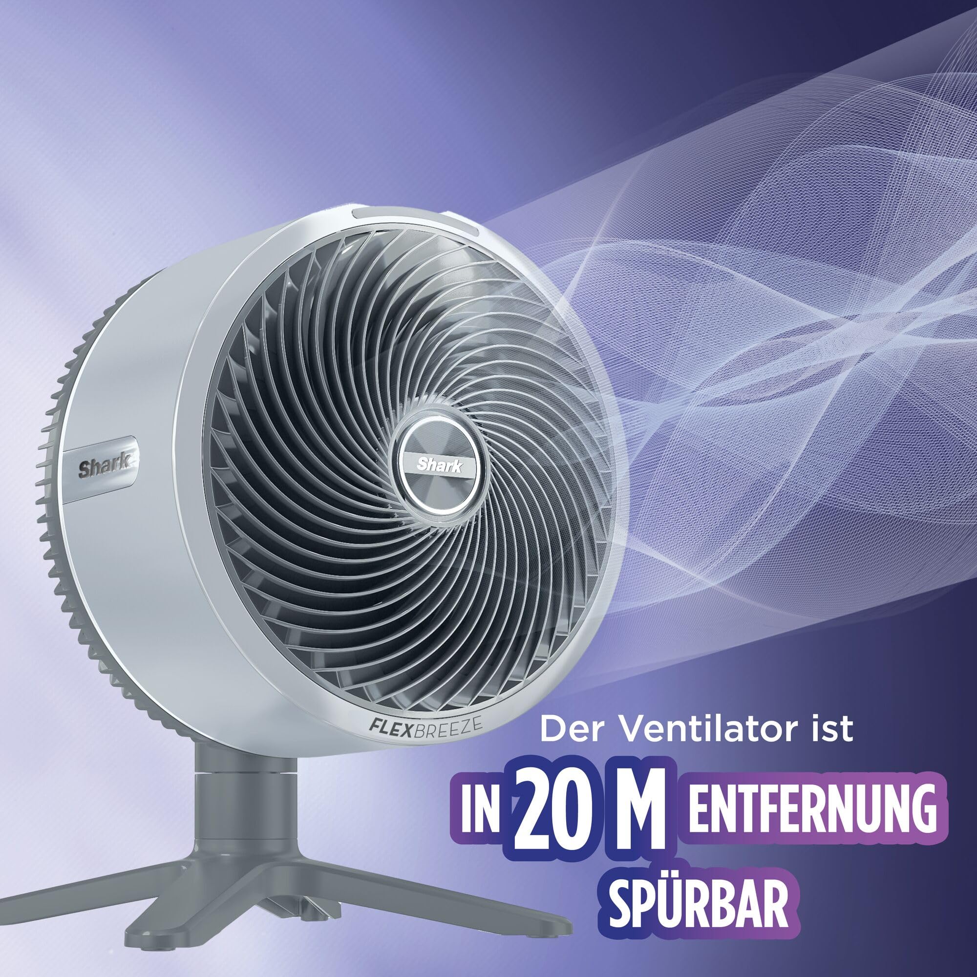 Shark FlexBreeze TableMate Akku-Ventilator, innen & außen, ≤24h Laufzeit, Hochgeschwindigkeits-Kühlung, 20 m Reichweite, leise & langlebig, 5 Geschwindigkeiten, Oszillation, Fernbedienung FA150EU
